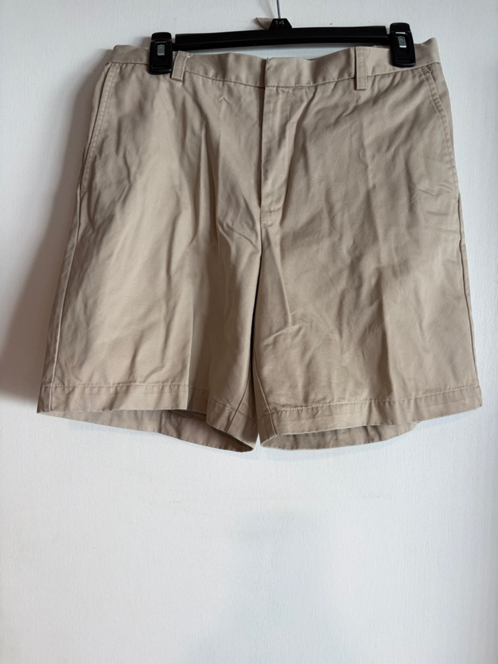 Lands' End Women's Khaki Flat-Front Bermuda Shorts